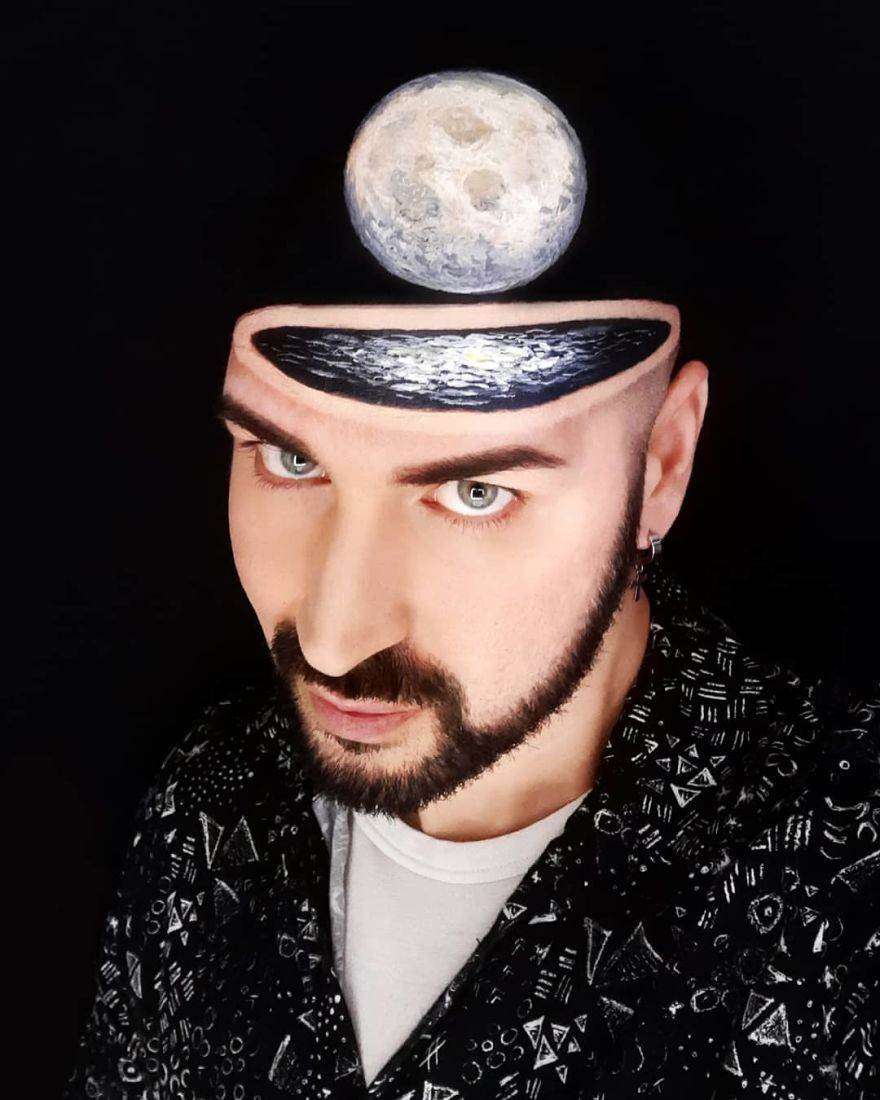 Luca Luce, l'artista italiano del make-up che trasforma il viso in opere d'arte 3D Luca Luce, l'artista italiano del make-up che trasforma il viso in opere d'arte 3D